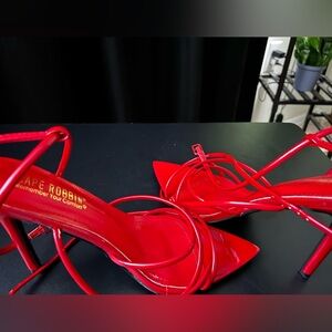 Vibrant Red Strappy Sandals